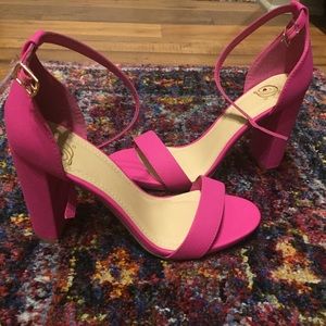 DreamPairs Hot Pink Heeled Sandal